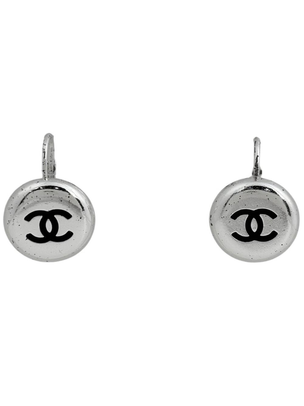 Chanel Cc Logo Round Earrings Metal #346674C69B